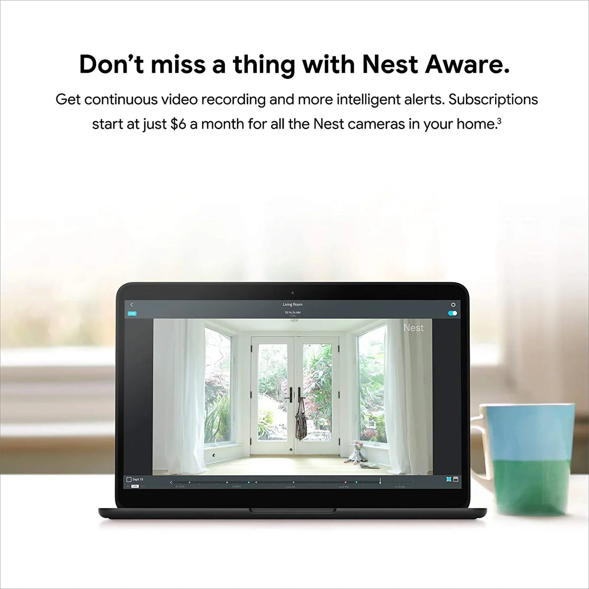 Phone for Nest Control 24/7 Security Your and Google - Surveillance Camera Alerts Home Live Get Indoor with - Mobile Wired Video Night with Indoor and Cam Vision Camera -