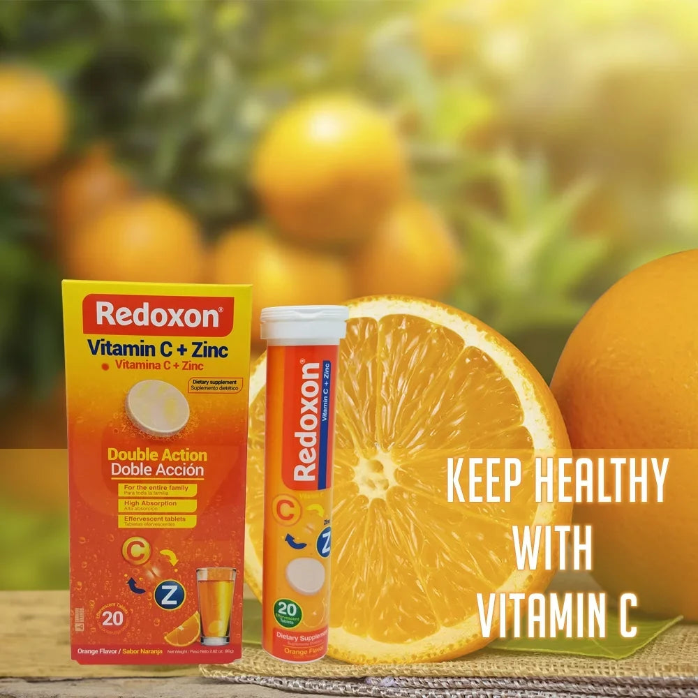 Vitamin Supplement. C Pack Redoxon Tablets. Dietary oz. 20 with of Zinc. 6 2.82