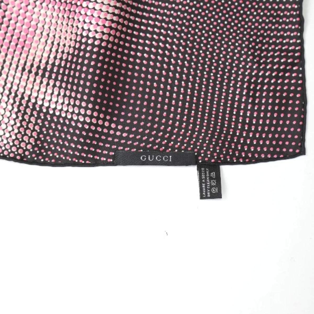 Scarf Silk Dot x Gucci 100% Pre-Owned Pink Black GUCCI (Good)