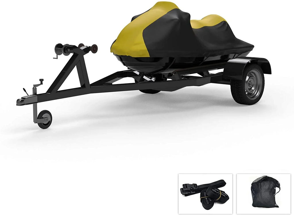 Ultra and - Yellow/Black More! - Protects from - Weather - Straps and Covers for Rain, Color UV Storage Trailerable Includes Kawasaki 2011-2013 300LX Ski Sun, All Trailer Bag Weatherproof Rays, Jet