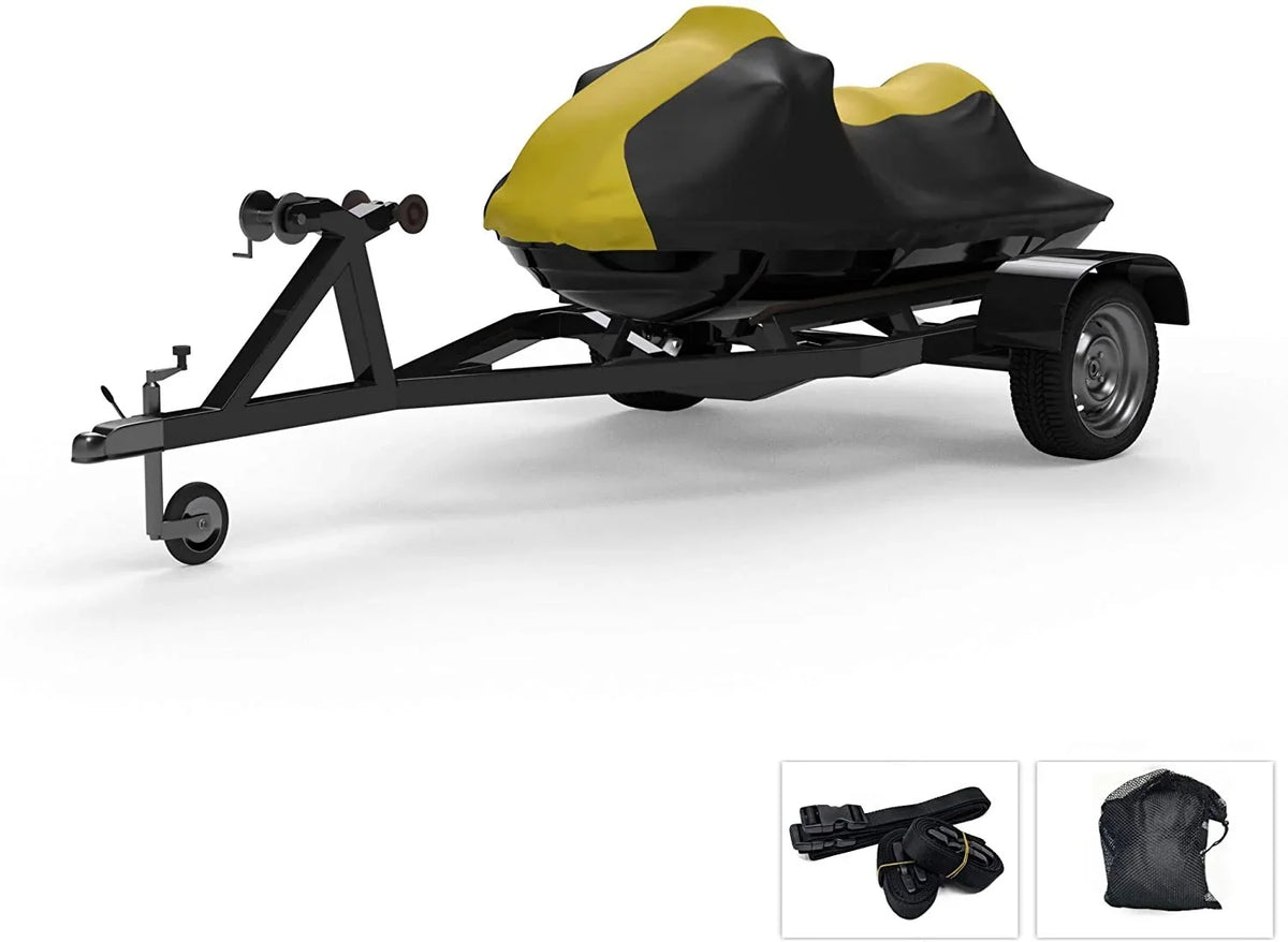 Ultra and - Yellow/Black More! - Protects from - Weather - Straps and Covers for Rain, Color UV Storage Trailerable Includes Kawasaki 2011-2013 300LX Ski Sun, All Trailer Bag Weatherproof Rays, Jet