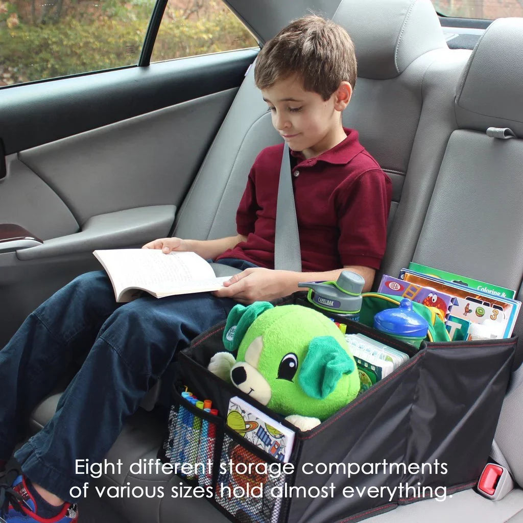 for Seat Books, Car Magazines, Great with More Lusso Maps, for Stitching Toys, Organizer and Games Featuring Kids 8 Compartments Tissues, Storage Documents, Black Adults, Front/Backseat Gear