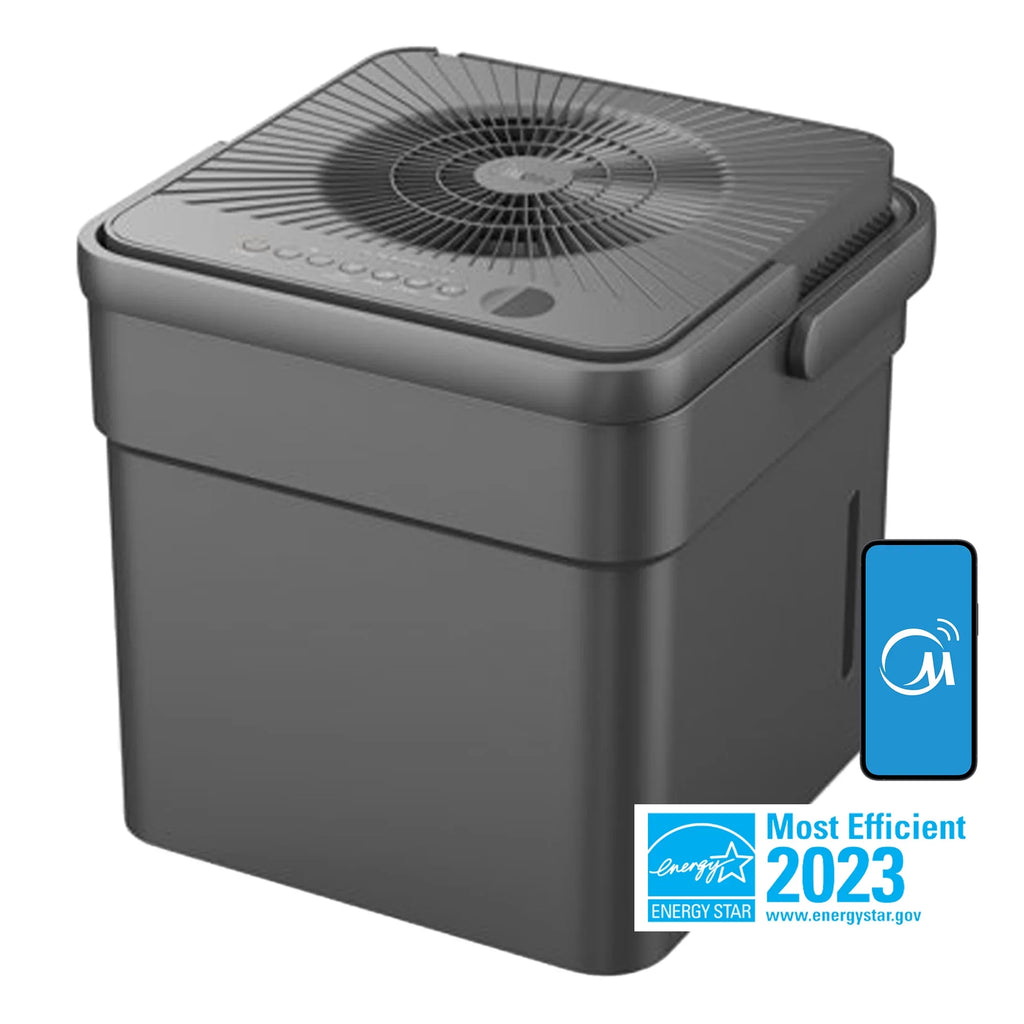 Sq. Smart Cube to Gray 3500 Dehumidifier, up Compact Ft., Midea 35-Pint
