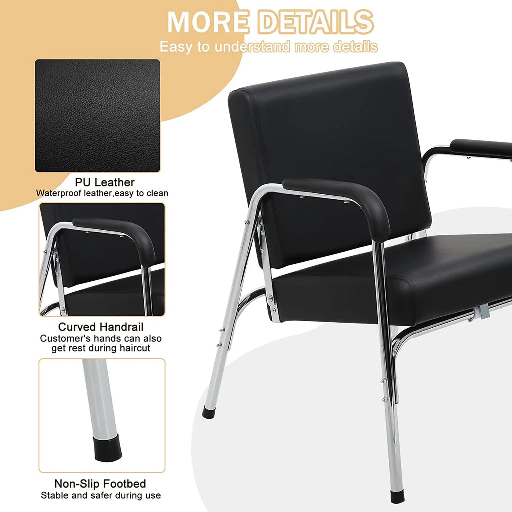 Stylist Black Hair for Equipment Beauty Women Fashion Salon Shampoo Heavy Men, Auto Chair Chair Modern Spa Stylist Chair Barber for Reclining Duty Hair Chair