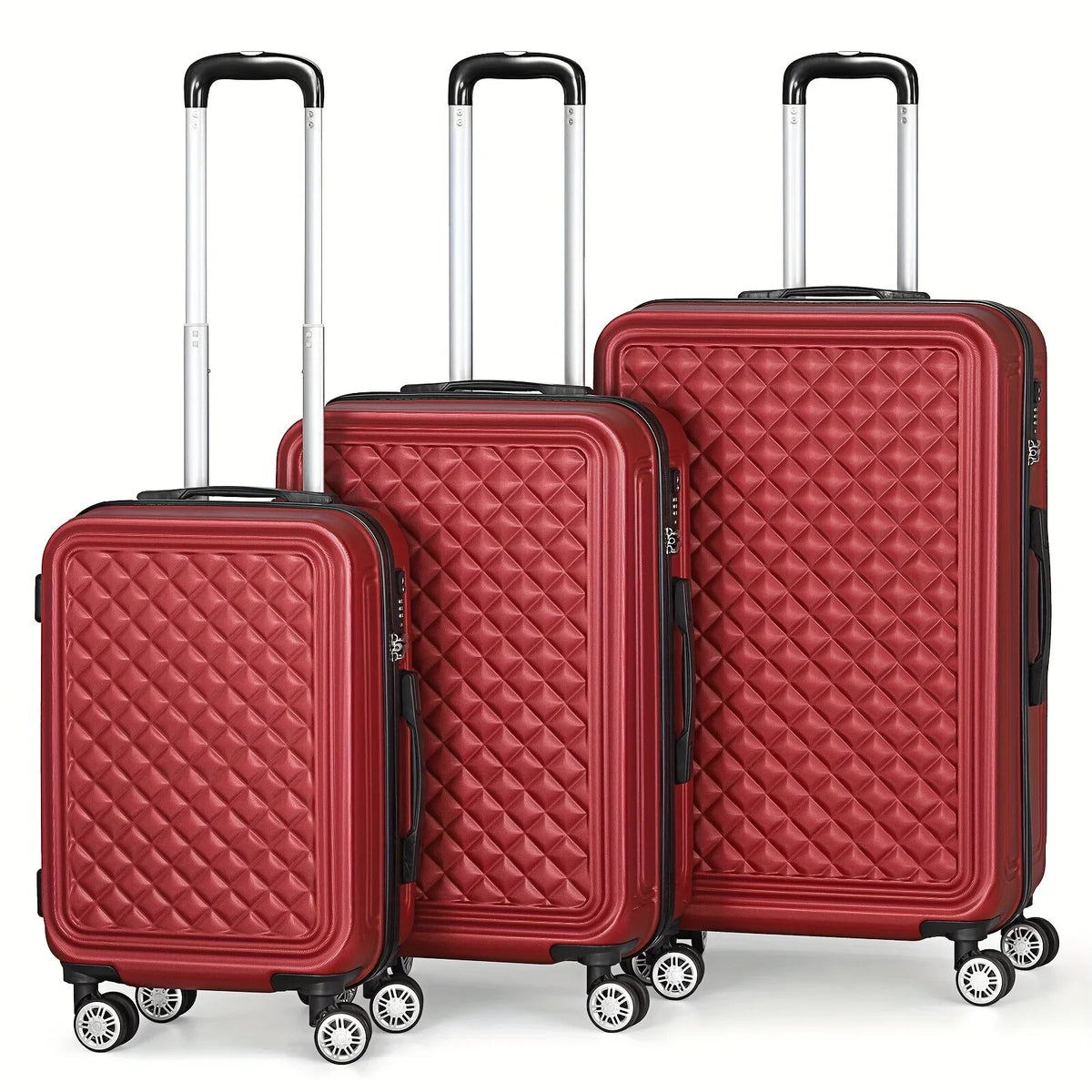 Red With Trip, Cases Outdoor Minimalist Spinner For Hard Luggage Wheels Shell Travel