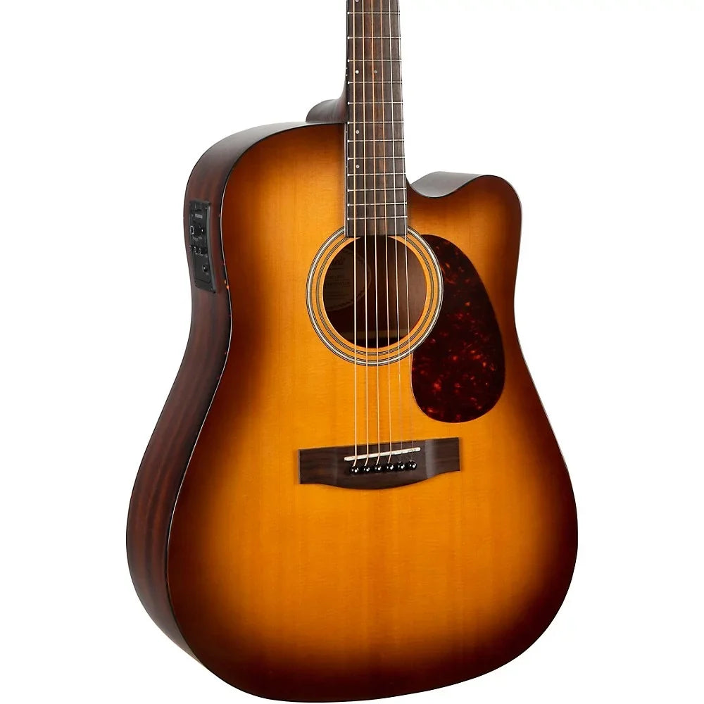 Dreadnought Top Mitchell Edge Acoustic-Electric Spruce T311CE Guitar Solid Burst Mahogany
