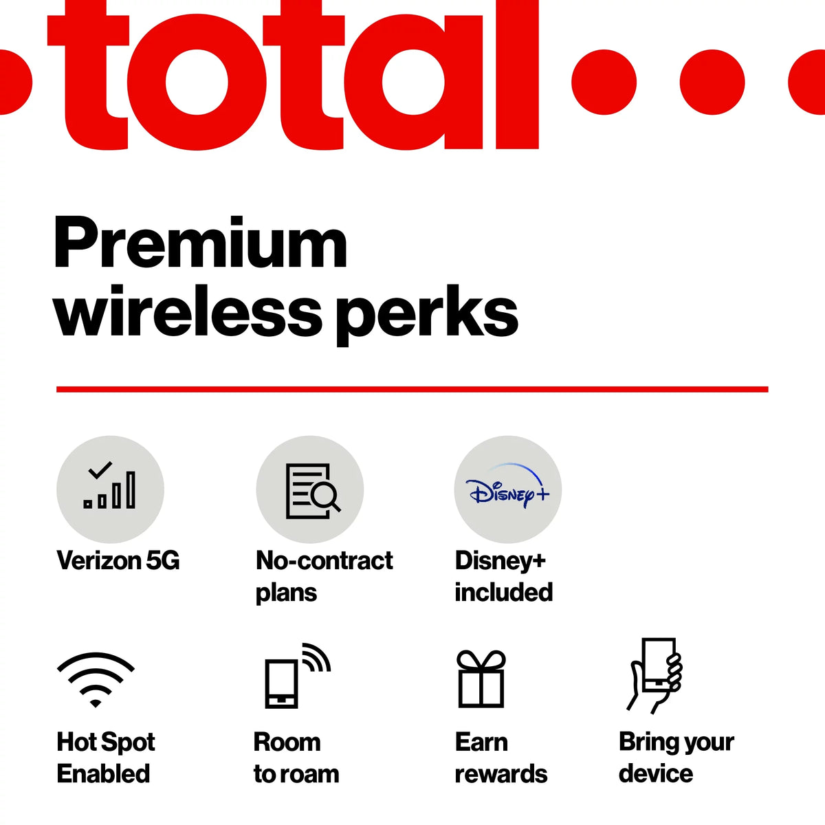 By Verizon Plus, Prepaid Smartphone Black Total iPhone - 128GB, Apple 15