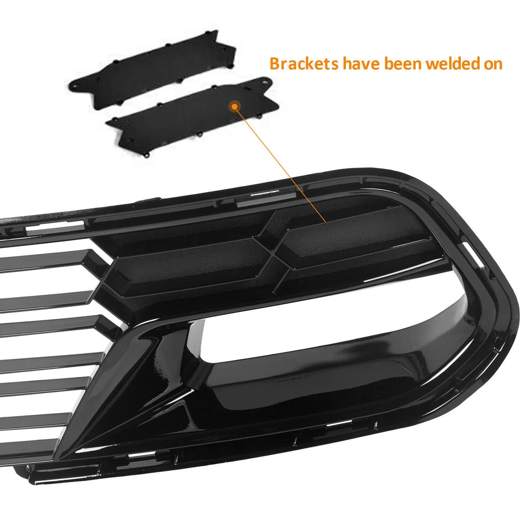 Lower Painted Corvette Style Cover C7 Bracket) 2014-2019 Chevrolet Front Front Models Bumper Grille (W/O Plastic Z06 All Camera for Black Kojem Glossy