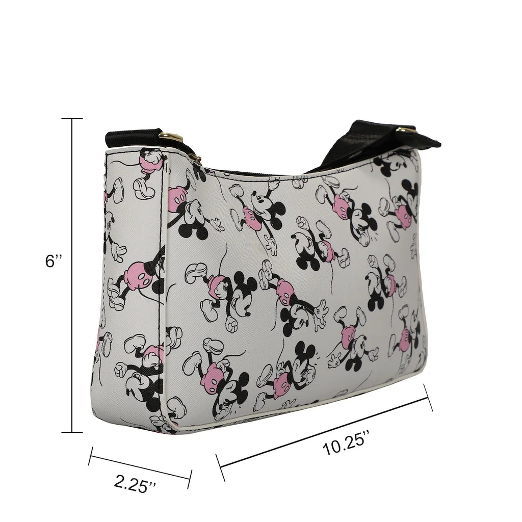 Mouse Removable With Handbag Women's Purse Mickey Coin Disney White