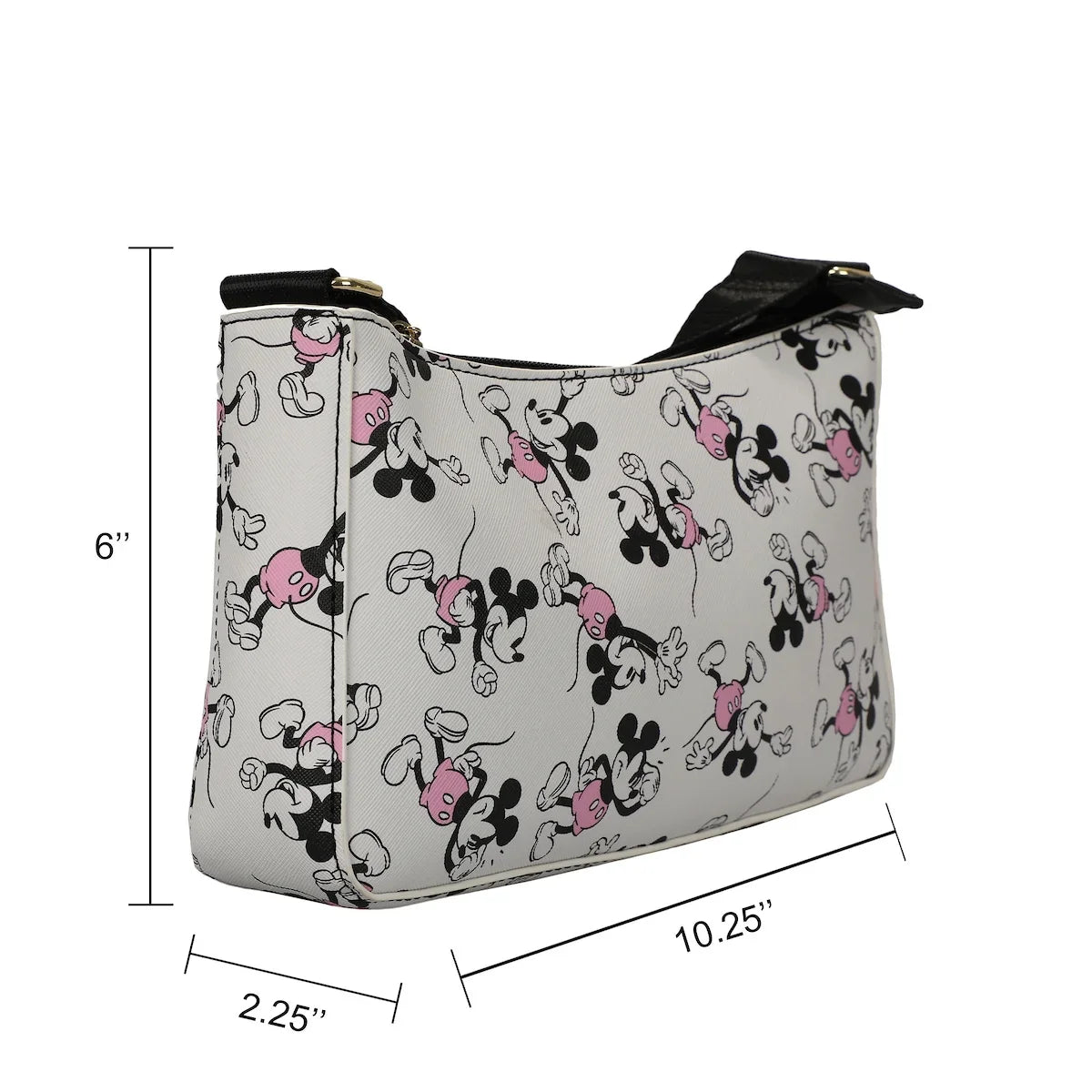 Mouse Removable With Handbag Women's Purse Mickey Coin Disney White