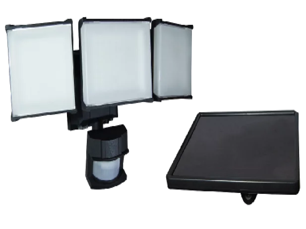 Light, Lumen Hyper Motion Black, Outdoor, Head 2000 Flood Security Sensing Tough Three Solar LED