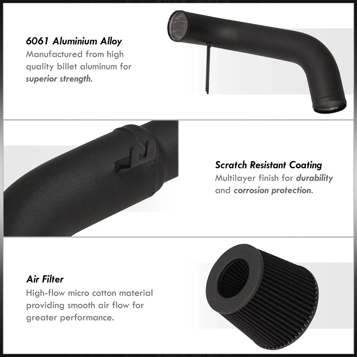 Black LX 2007 08 Intake 2011 Induction Filter CAI 11 + Civic Air Pipe 2006 Piping 07 06 2009 1.8L Compatible/Replacement EX DX Distributors For 2008 10 JDM AJP Cold System L4 09 Honda Aluminum 2010