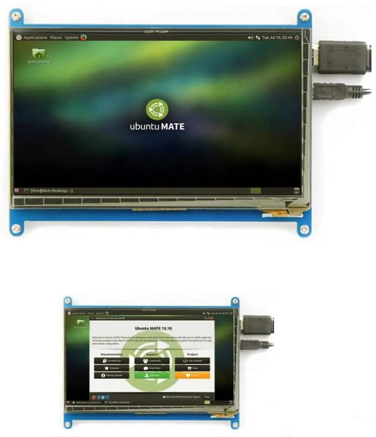 Monitor Treedix Compatible HDMI 7 1024x600 Display Touch 3B+/4B Raspberry inch with Pi Module Capacitive Screen LCD