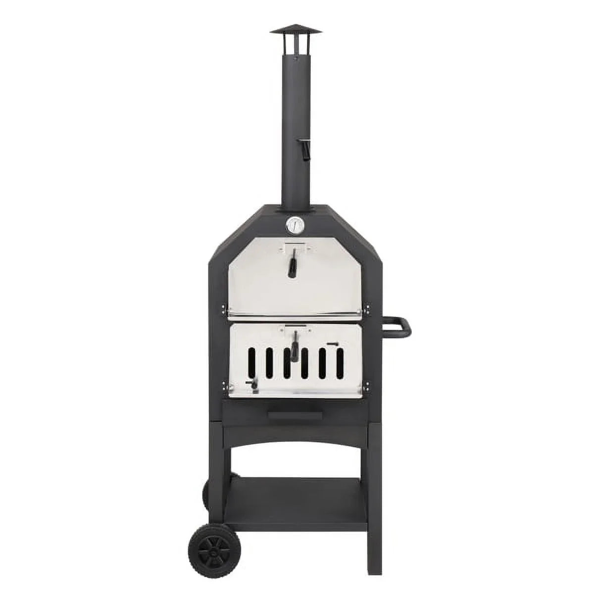 Pizza Outdoor Stone, Pizza Pizza Camping Fithood with Rack, Oven Grill for and Backyard Peel, Wood Fired