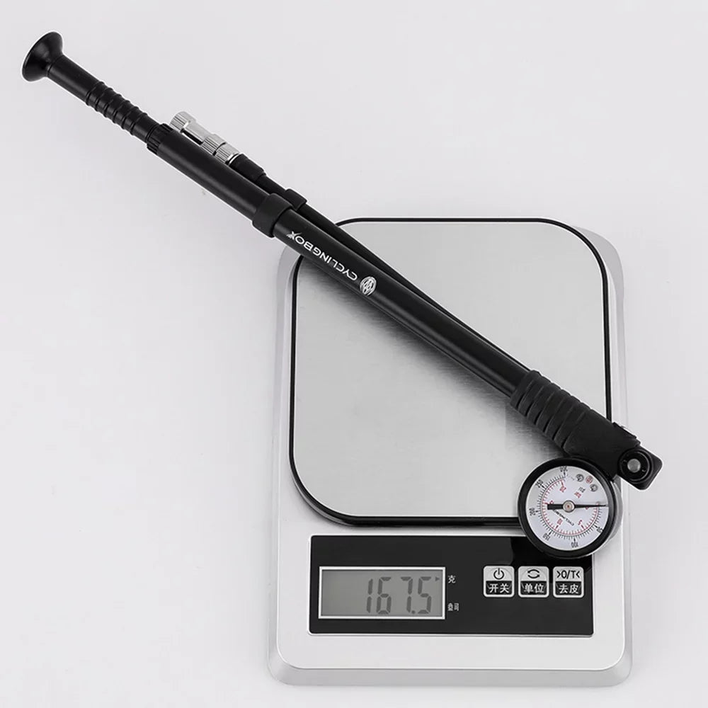 for Bike Shocks Fork High Suspension Gauge CYCLINGBOX Pump with Air Presta Road Front Schrader Valve Mountain Rear Pressure 300PSI