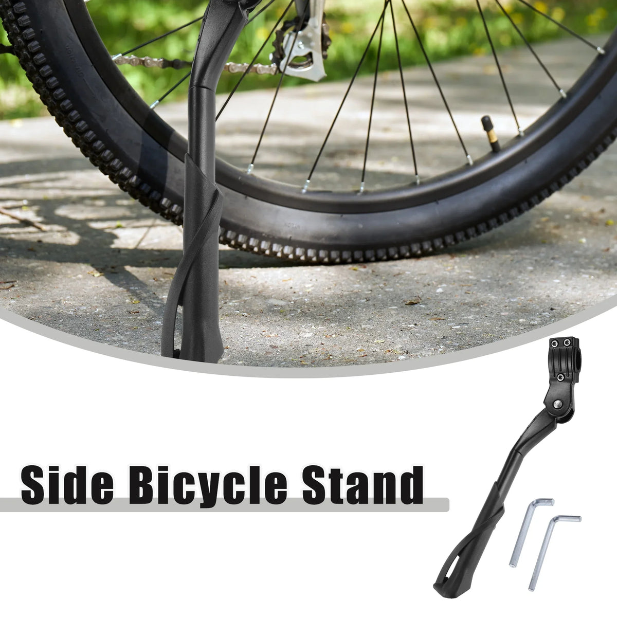 Mountain 24-29 Bike Stand for Unique Inch Stand Non-Slip Fit Side Kickstand Adjustable Set 1 Bargains Bicycle Bicycles