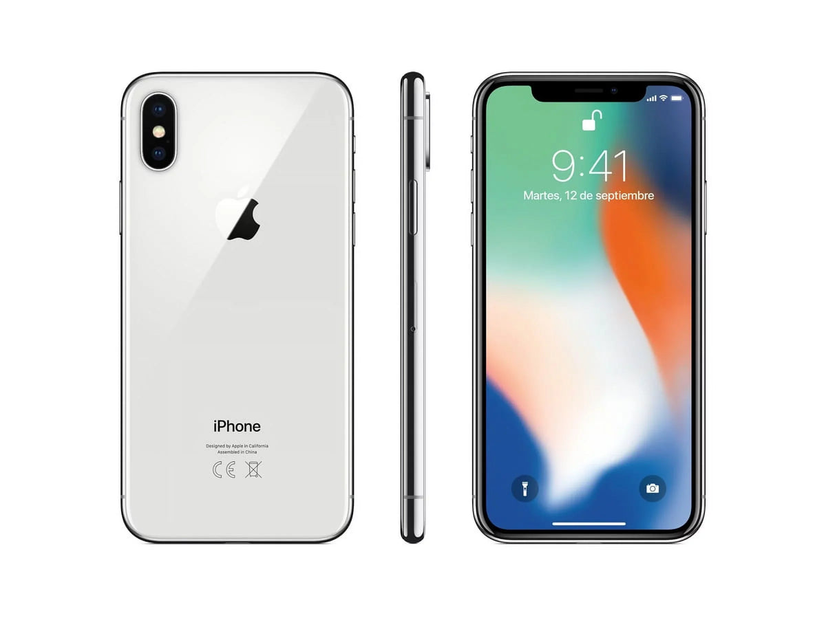256GB Smartphone X ( Apple AT&T Fully Unlocked iPhone T-Mobile) Silver (Refurbished) Verizon + Restored +