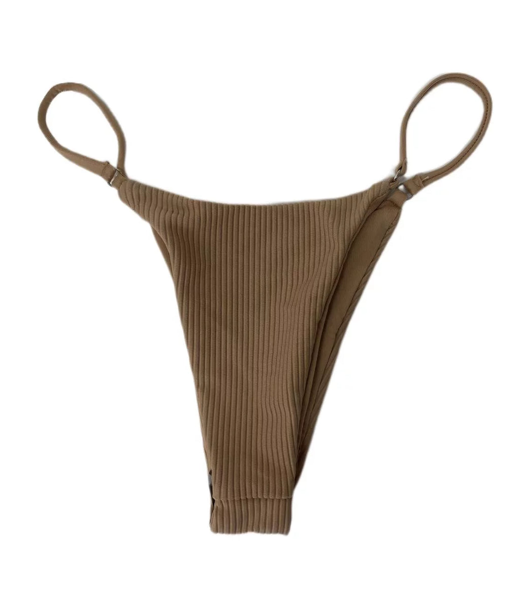 Bottom, S Swim Frankies Nude, Ribbed Sara Thong Women's