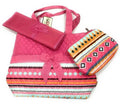 Orange Baby Pad Aztec Diaper Bag Pink Girl Piece Set Serape Changing Blue Pouch Zipper 3