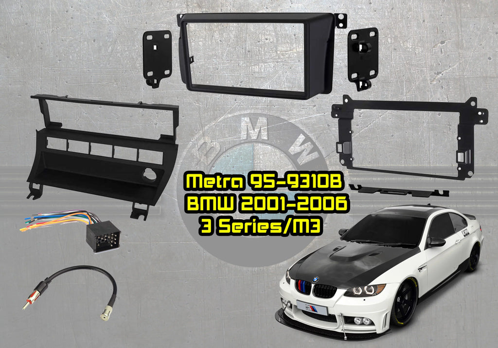 Adapter Harness Metra Vehicle DIN 95-9310B 40-VW10 Double BMW Kit with Metra 3-Series Dash with Metra Antenna Panel 5-Switch 99-06 Wiring 70-8590 and Installation