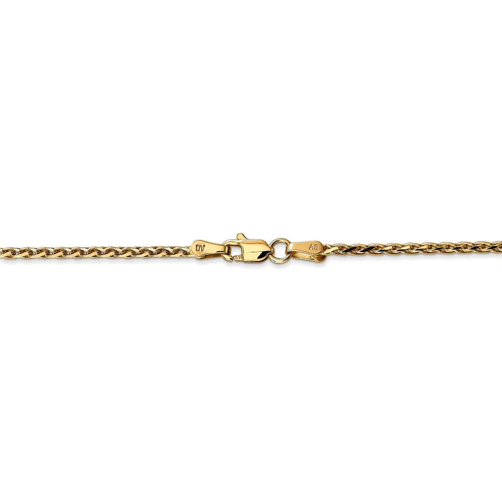 for Diamond for 14kt Gold Chain Bracelet; Wheat Women Chain Teens; Men Cut Adults 1.9mm Parisian Yellow and and Real