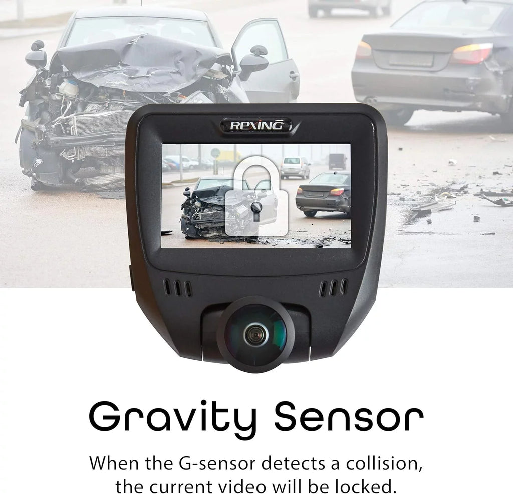 Box - Rexing Channel Camera Angle 360 Black Open V360 Wide Dashboard Dual Degree