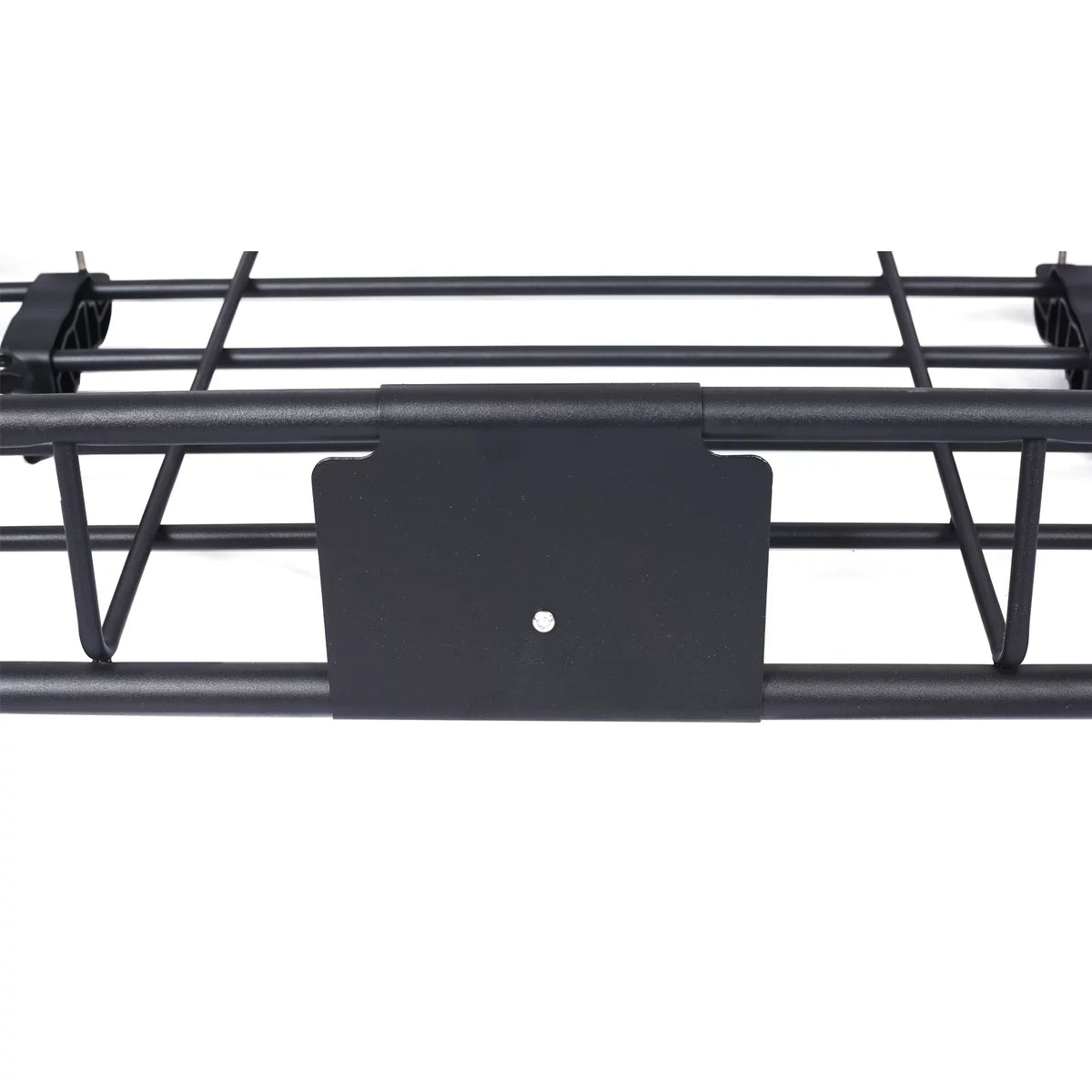 Universal Fit 43" Cargo Top Weatherproof Steel Carrier Rooftop Roof Heavy-Duty Mount - Black Basket Steel Rack