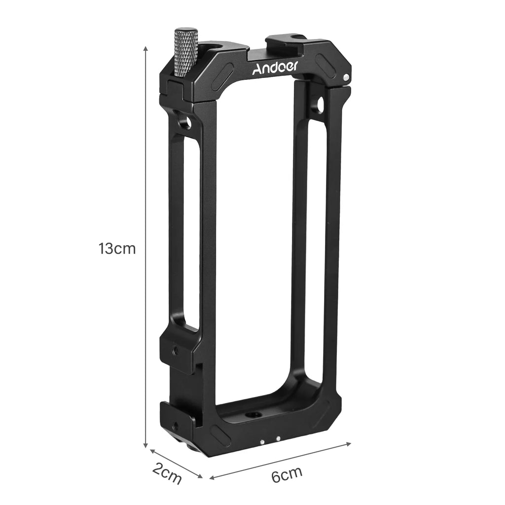 Vlog Accessories Mounts Cold Video Shoe Cage for Protective Andoer Dual - Aluminum Frame Sports Insta360 with Metal X3 Alloy Camera