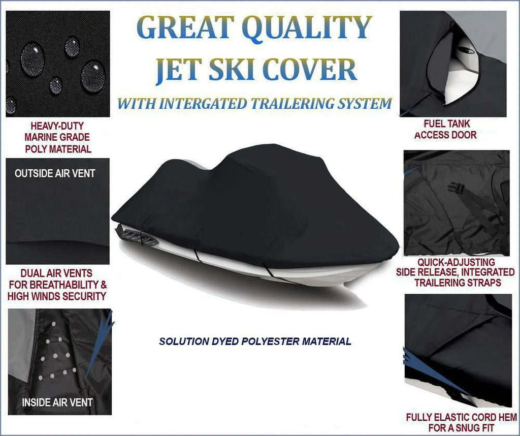 2022 Compatible 2018 Sea ACE DENIER for 2020 SKI JET 2014-2016 Cover 2021 COVER 2up JetSki Doo 2017 900 600 BLACK Spark 2019