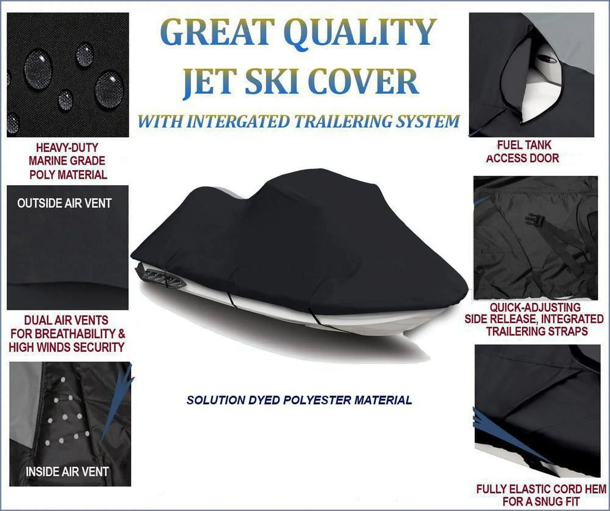 2022 Compatible 2018 Sea ACE DENIER for 2020 SKI JET 2014-2016 Cover 2021 COVER 2up JetSki Doo 2017 900 600 BLACK Spark 2019