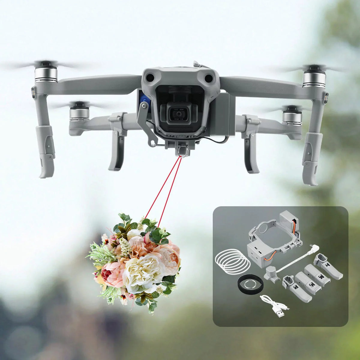 Release 2/Air Airdrop Device Air 2s Kit System Proposal With Mavic Delivery Compitable Airdrop Payload Drop Follow Device Wedding