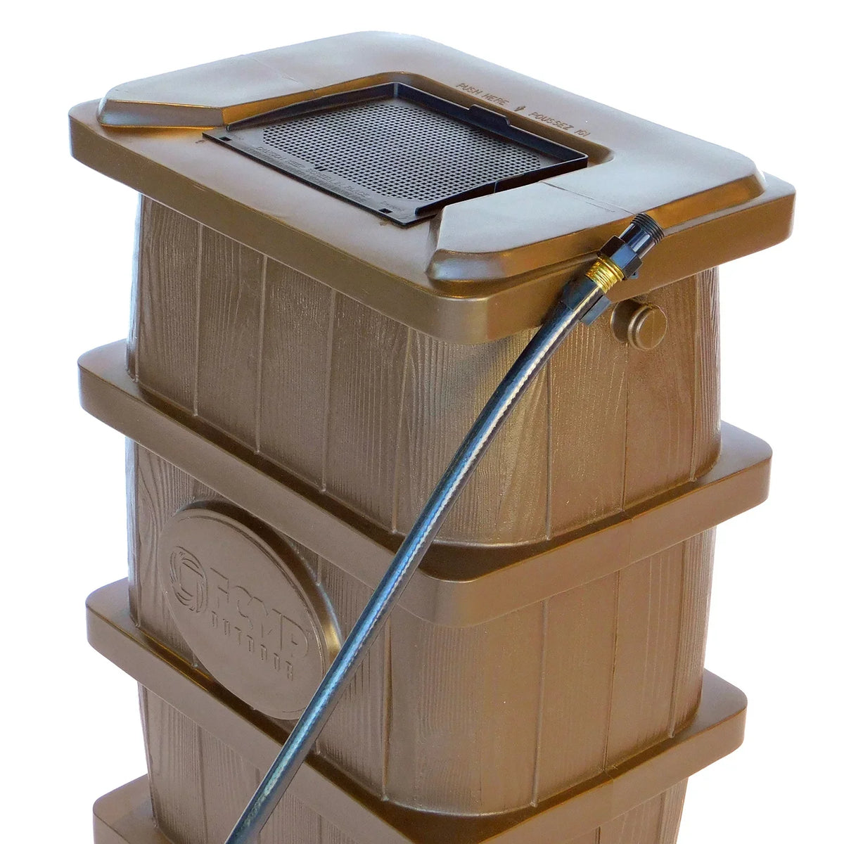 Pack) Grain Wood Barrel, Outdoor Brown (2 Gal Water Catcher 45 Rain FCMP