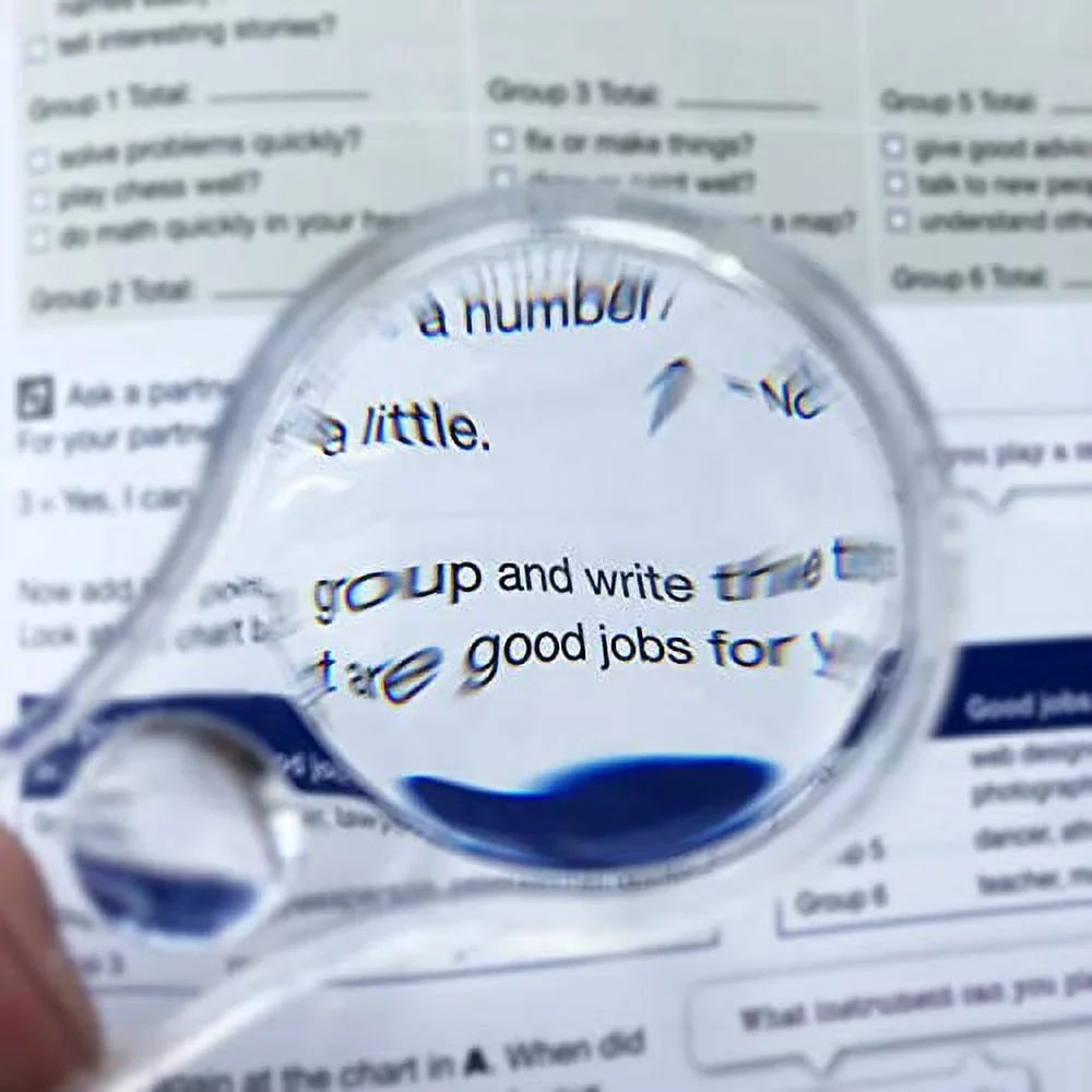 Pack Magnifier 10X Science Hand Classroom, Hand-held Mini Observation Plastic Magnifying Outdoors, 24 Lens Kids, Glasses Reading, for