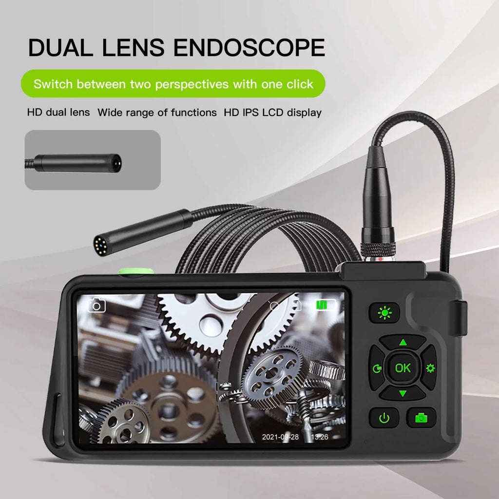 Photos Videos with Inspection Borescope 2 Industrial Color for 4.5-inch Display IPS Pixels 8 with with Docooler TF IP67 Waterproof 1080P Maintenance Million Slot Snake