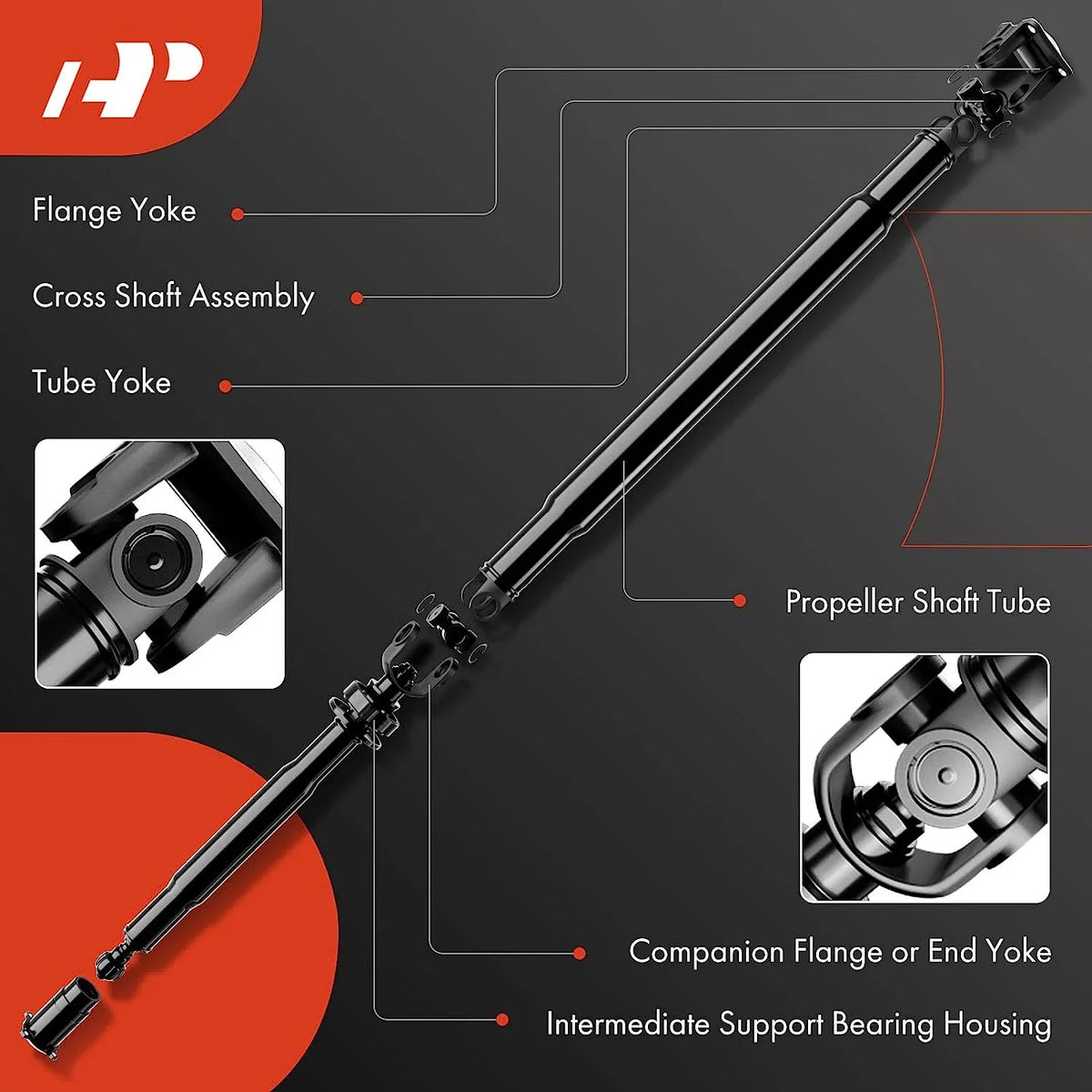 & with 19201891, Blazer Driveshaft AWD, Compatible Prop Shaft Front 1995 Jimmy Bravada GMC Complete Shaft & Drive 1995-1997 Chevrolet A-Premium Replace# Oldsmobile 1996-1997, 26028429 Assembly