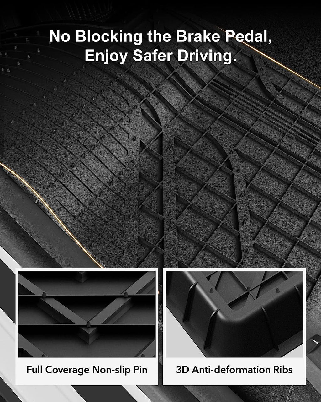 Tesla & Custom Black Floor Mats 1st&2nd Liner Liner 2020-2023 Trunk Mats and for Tesla Y Floor Model Row All TPE for Weather Y Cargo Car 3W Fit