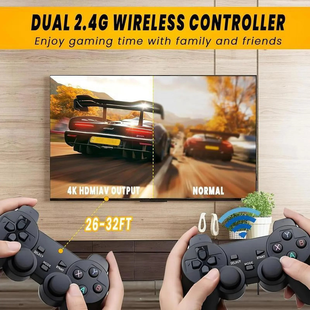 Game 4K and Cards HDMI ps5controller Retro PlayVideo in - 20,000+ playstation5 Game Games Video Plug Retro 64G Output Stick Built Game,4K Stick, Games, Retro Console Wireless Game