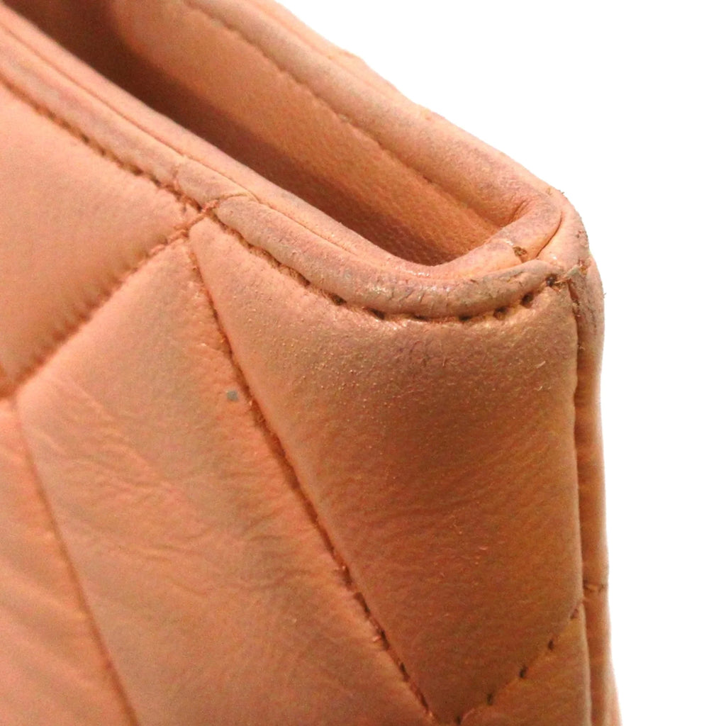 Authenticated (Good) Lambskin Orange Pre-Owned Tote Bag Women Leather Chanel Medallion Tote