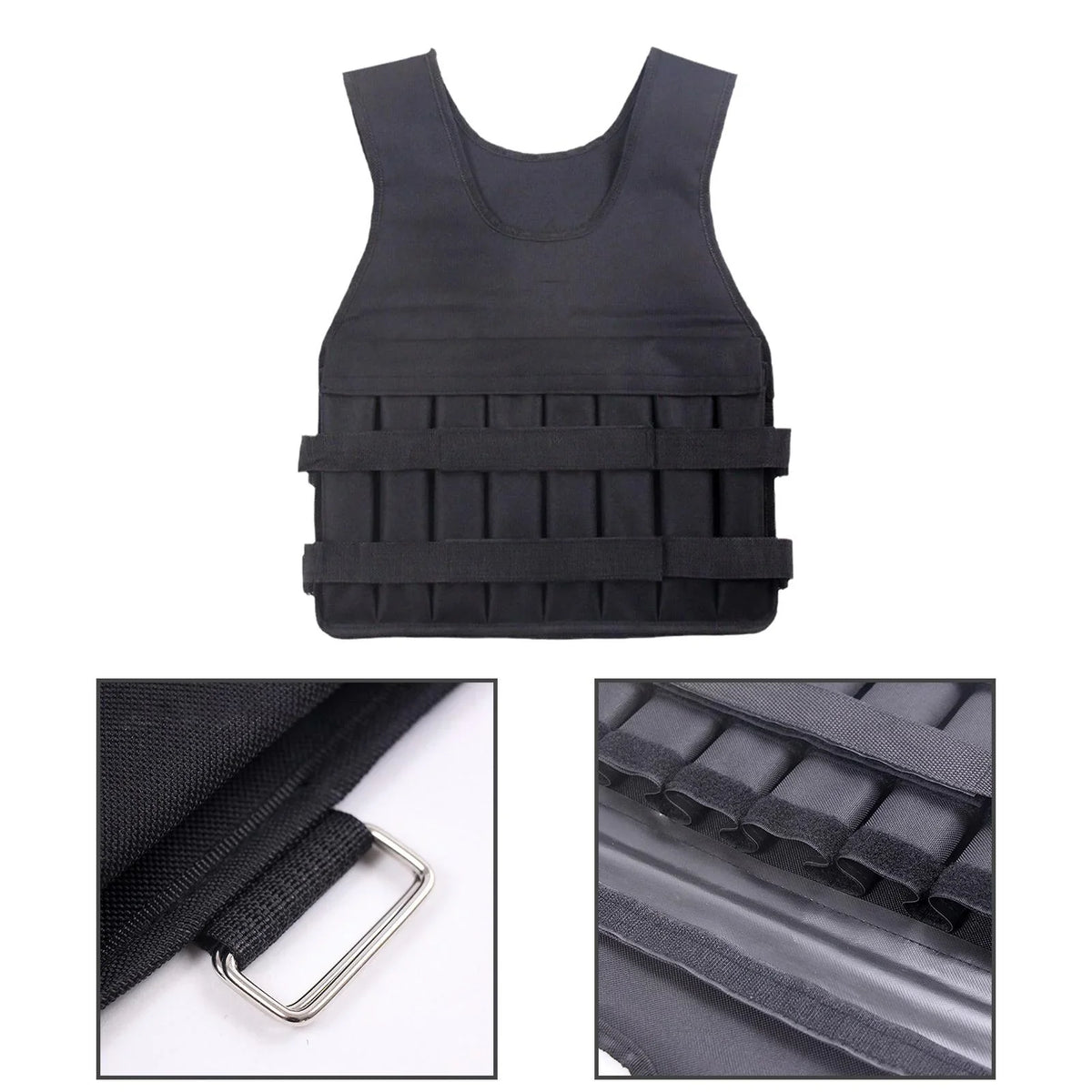 Running Training 8 Exercise Design Exercise Strength Vest Fitness AMLESO Loading Vest Gym Slim Weight Body for Pockets Boxing Jacket