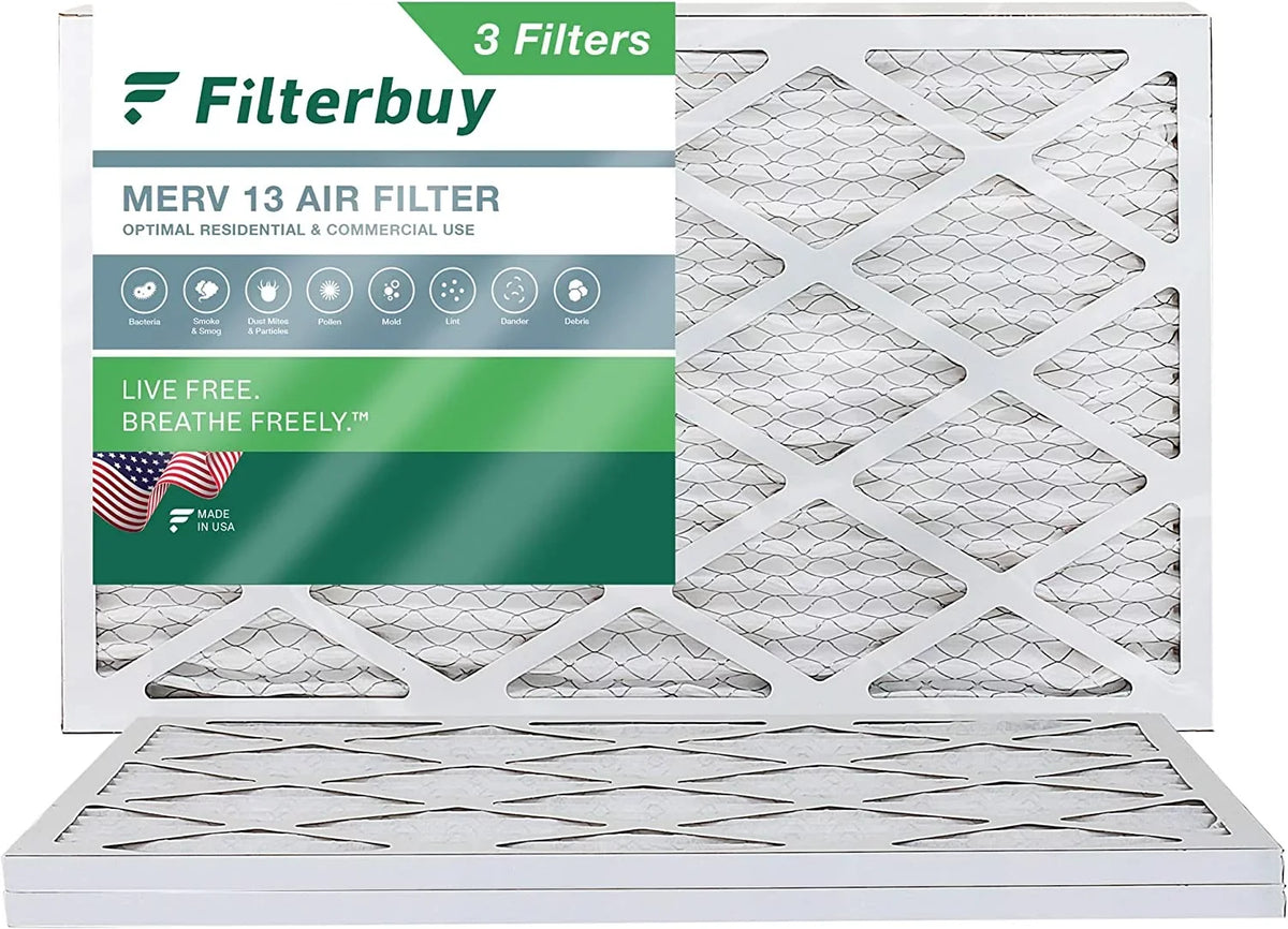 (3-Pack) HVAC 13 Pleated Filterbuy Air 20x30x1 Furnace AC MERV Filters